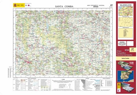 Topografische kaart 69 MT50 Santa Comba | CNIG - Instituto Geográfico Nacional1
