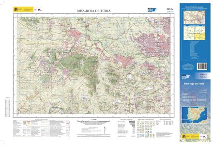 Topografische kaart 695-IV Riba-Roja de Túria | CNIG - Instituto Geográfico Nacional1