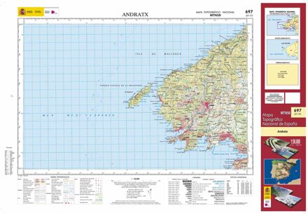 Topografische kaart 697 MT50 Andratx (Mallorca) | CNIG - Instituto Geográfico Nacional1