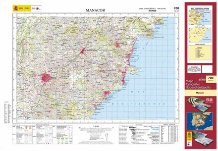 Topografische kaart 700 MT50 Manacor (Mallorca) | CNIG - Instituto Geográfico Nacional1