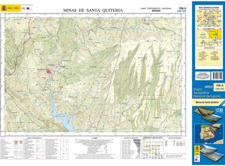 Topografische kaart 708-II Minas de Santa Quiteria | CNIG - Instituto Geográfico Nacional1