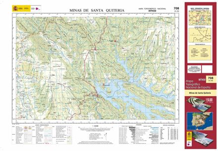 Topografische kaart 708 MT50 Minas de Santa Quiteria | CNIG - Instituto Geográfico Nacional1
