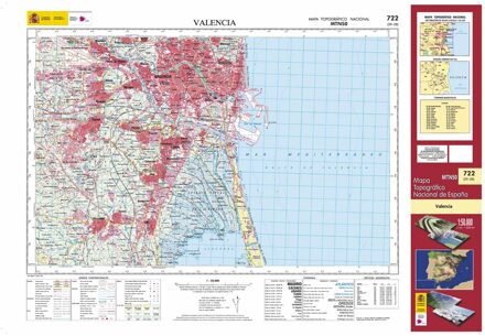 Topografische kaart 722 MT50 Valencia | CNIG - Instituto Geográfico Nacional1