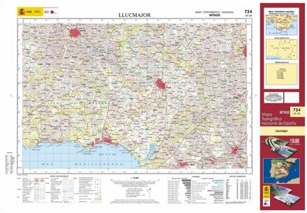 Topografische kaart 724 MT50 Llucmajor (Mallorca) | CNIG - Instituto Geográfico Nacional1
