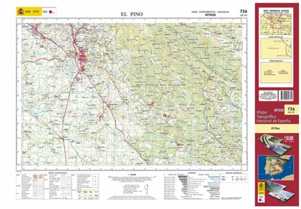Topografische kaart 726 MT50 El Pino | CNIG - Instituto Geográfico Nacional1