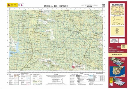 Topografische kaart 728 MT50 Puebla de Obando | CNIG - Instituto Geográfico Nacional1