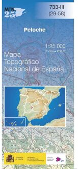 Topografische kaart 733-III Peloche | CNIG - Instituto Geográfico Nacional1
