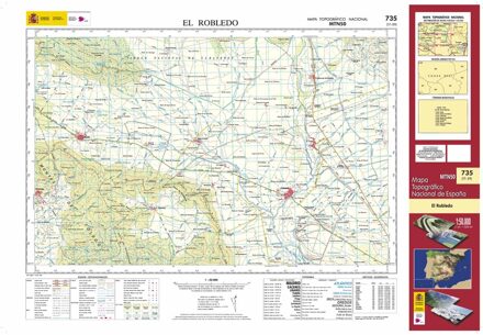 Topografische kaart 735 MT50 El Robledo | CNIG - Instituto Geográfico Nacional1