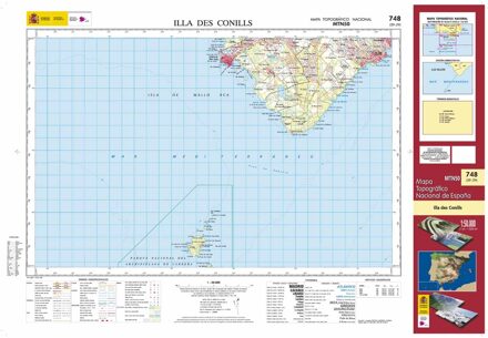 Topografische kaart 748 MT50 Ila de Conills (Mallorca) | CNIG - Instituto Geográfico Nacional1