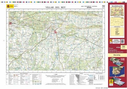 Topografische kaart 751 MT50 Villar del Rey | CNIG - Instituto Geográfico Nacional1