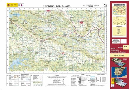 Topografische kaart 756 MT50 Herrera del Duque | CNIG - Instituto Geográfico Nacional1