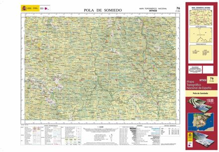 Topografische kaart 76 MT50 Pola de Somiedo | CNIG - Instituto Geográfico Nacional1