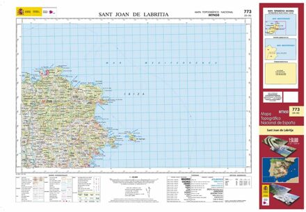 Topografische kaart 773 MT50 Sant Joan de Labritja (Ibiza) | CNIG - Instituto Geográfico Nacional1
