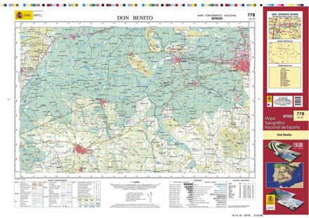 Topografische kaart 778 MT50 Don Benito | CNIG - Instituto Geográfico Nacional1