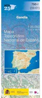 Topografische kaart 796-I Gandia | CNIG - Instituto Geográfico Nacional