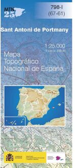 Topografische kaart 798-I Sant Antoni de Portmany (Ibiza) | CNIG - Instituto Geográfico Nacional