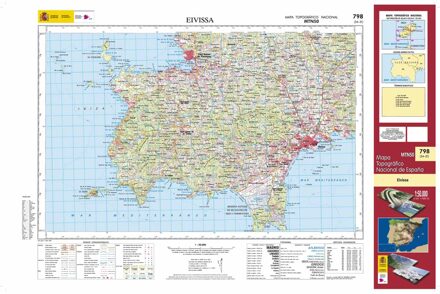 Topografische kaart 798 MT50 Eivissa (Ibiza) | CNIG - Instituto Geográfico Nacional1