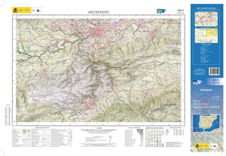 Topografische kaart 820-II Ontinyent | CNIG - Instituto Geográfico Nacional1