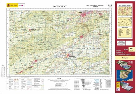 Topografische kaart 820 MT50 Ontinyent | CNIG - Instituto Geográfico Nacional1