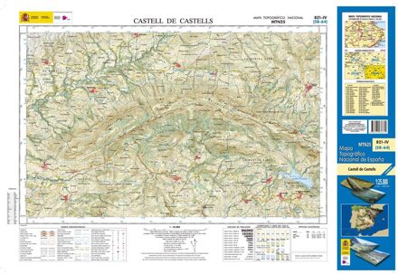 Topografische kaart 821-IV Castell de Castells | CNIG - Instituto Geográfico Nacional1