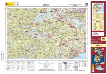 Topografische kaart 822 MT50 Benissa | CNIG - Instituto Geográfico Nacional1