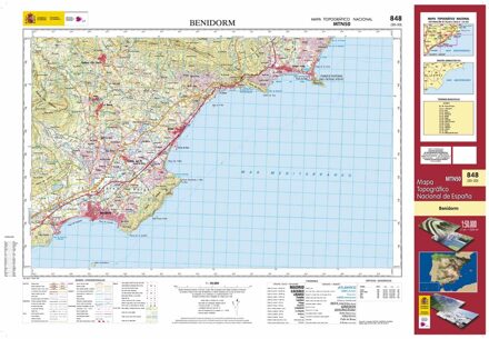 Topografische kaart 848 MT50 Benidorm | CNIG - Instituto Geográfico Nacional1