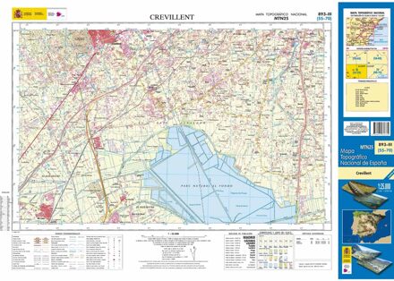 Topografische kaart 893-III Crevillent | CNIG - Instituto Geográfico Nacional1