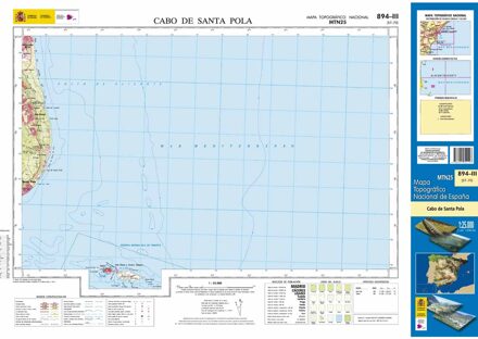 Topografische kaart 894-III Cabo de Santa Pola | CNIG - Instituto Geográfico Nacional1