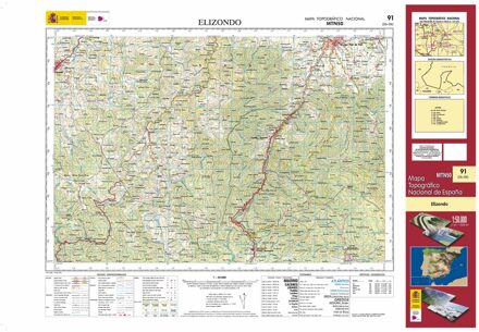 Topografische kaart 91 MT50 Elizondo | CNIG - Instituto Geográfico Nacional1