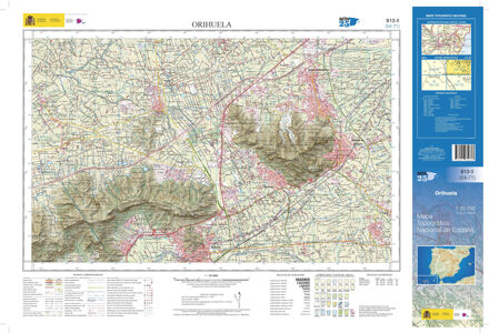 Topografische kaart 913-II Orihuela | CNIG - Instituto Geográfico Nacional1