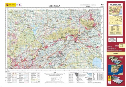 Topografische kaart 913 MT50 Orihuela | CNIG - Instituto Geográfico Nacional1