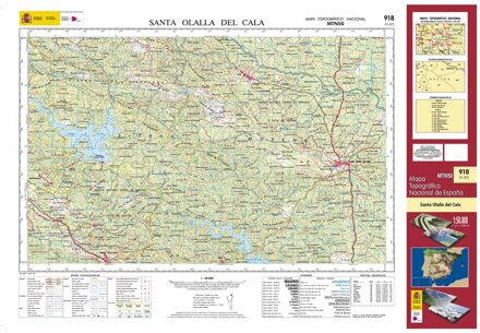 Topografische kaart 918 MT50 Santa Olalla del Cala | CNIG - Instituto Geográfico Nacional1