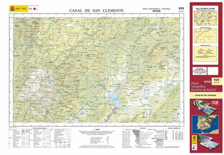 Topografische kaart 929 MT50 Canal de San Clemente | CNIG - Instituto Geográfico Nacional1