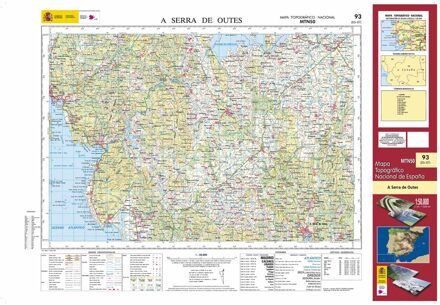 Topografische kaart 93 MT50 A Serra de Outes | CNIG - Instituto Geográfico Nacional1