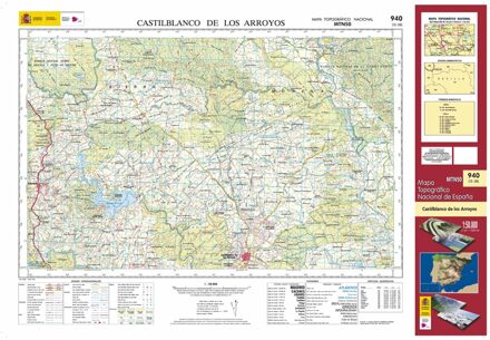 Topografische kaart 940 MT50 Castilblanco de los Arroyos | CNIG - Instituto Geográfico Nacional1