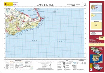Topografische kaart 978 MT50 Llano del Beal | CNIG - Instituto Geográfico Nacional1