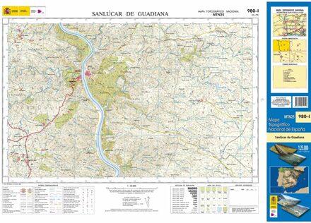 Topografische kaart 980-I Sanlúcar de Guadiana | CNIG - Instituto Geográfico Nacional1