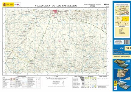 Topografische kaart 980-II Villanueva de los Castillejos | CNIG - Instituto Geográfico Nacional1