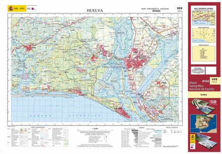 Topografische kaart 999 MT50 Huelva | CNIG - Instituto Geográfico Nacional1