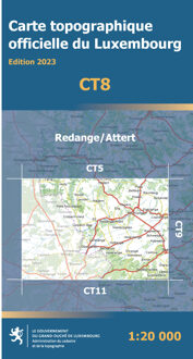 Topografische kaart CT08 CT LUX Redange / Attert | Topografische dienst Luxemburg