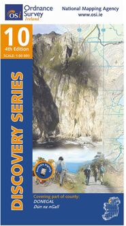 Topografische kaart - Wandelkaart 10 Discovery Donegal (SW) | Ordnance Survey Ireland