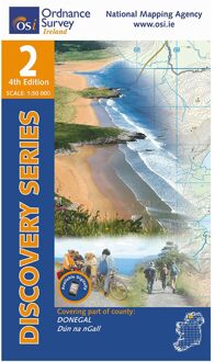 Topografische kaart - Wandelkaart 2 Discovery Donegal (N Centr) | Ordnance Survey Ireland