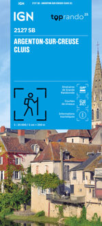 Topografische kaart - Wandelkaart 2127 SB - Serie Bleue Argenton-sur-Creuse | IGN - Institut Géographique National