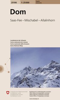 Topografische kaart - Wandelkaart 25106 Dom | Swisstopo