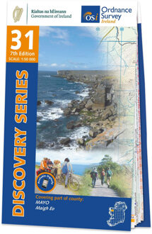 Topografische kaart - Wandelkaart 31 Discovery Mayo (CENT) | Ordnance Survey Ireland