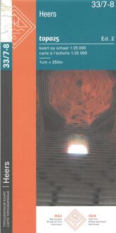 Topografische kaart - Wandelkaart 33/7-8 Topo25 Borgloon | NGI - Nationaal Geografisch Instituut