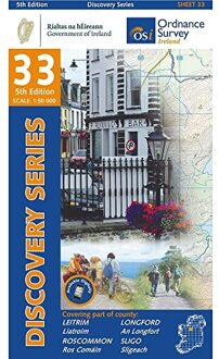Topografische kaart - Wandelkaart 33 Discovery Leitrim, Longford, Roscommon, Sligo | Ordnance Survey Ireland