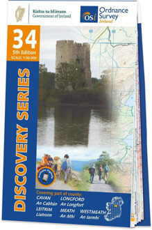 Topografische kaart - Wandelkaart 34 Discovery Cavan / Leitrim / Longford / Westmeath | Ordnance Survey Ireland