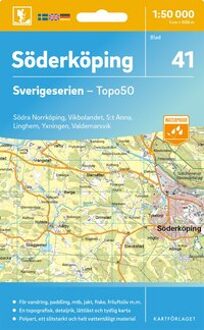 Topografische kaart - Wandelkaart 41 Sverigeserien Söderköping | Norstedts