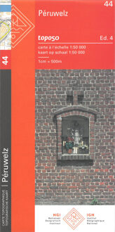Topografische kaart - Wandelkaart 44 Topo50 Peruwelz | NGI - Nationaal Geografisch Instituut